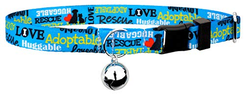 Country Brook Petz - Coleira Blue Loveable Rescue Cat - Coleção Rescue com 2 designs de abrigo