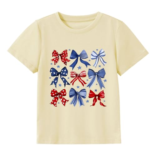 Kids 4th of July Shirt USA Flag Clothes Toddler Boys Girls USA Eagle Tshirt Children Patriotic Tee Tops 1-7 Years