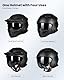 ILM Helm Motorrad Integralhelm Motocross Herren Damen Vintage Retro mit Visier ECE Model 726X,Schwarz Matt,M