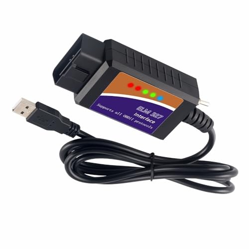 ELMconfig Adaptateur OBD2 ELM327 USB Scanner avec MS-CAN/HS CAN Commutateur Professionnel OBDII Outil de diagnostic pour Ford Mazda