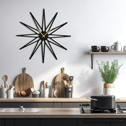 Reloj de pared metálico silencioso 30 pulgadas miniatura 4