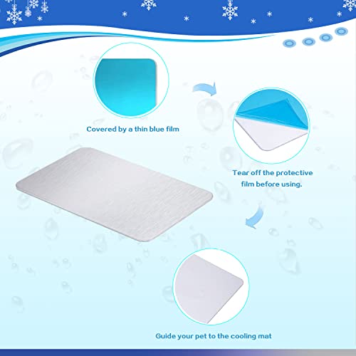 Image of Rabbit Cooling Pad, 11.8x7.9 in Hamster Cooling Mat Pet Cool Plate for Rabbit Bunny Hamster Guinea Pig & Other Small Pets Stay Cool This Summer - Bite Resistance Pet Cooling Pad Ice Bed