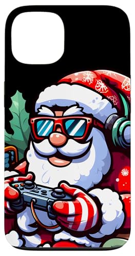 Custodia per iPhone 13 Natale Gaming Controller Videogiochi Gamer Santa
