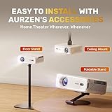 [Netflix Officially & Dolby Audio] Aurzen Eazze D1 4K Supported Smart Projector with Auto Focus & Auto Keystone, HDR10, 60Hz Portable Projector for iOS/Android/USB/TV Stick, White - Image 6