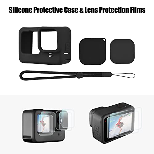 Kkcare Kit De Acessórios Para Câmeras De Ação Acessórios Para Câmeras Esportivas Com Estojo De Prote