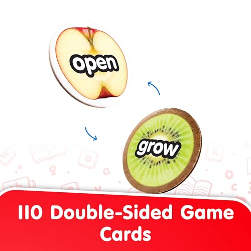 Image of Junior Learning: Sight Words Suckers - Interactive Early Reading & Literacy Game Play, 4 Suction-Cup Mosquito Toys Grab Food Themed Tiles, Kids 5+