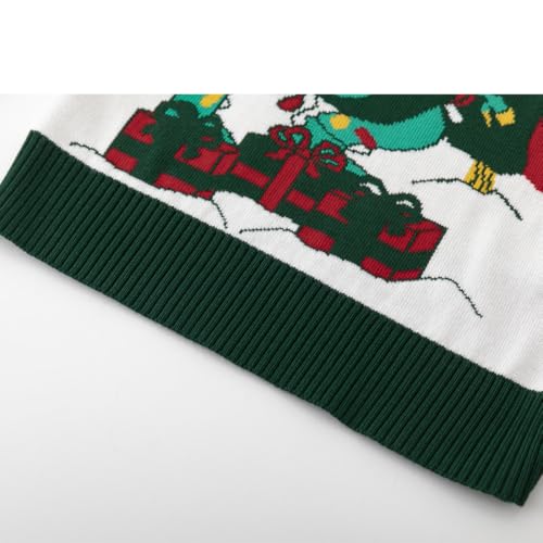 Image of Ugly Christmas Sweater Kids Girls Boys Reindeer Snowflake Knitted Xmas Holiday Pullover Sweater 2-9 Years Old