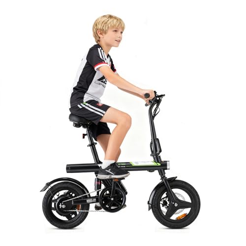 isinwheel U1 Electric Bike for 𝗕𝗶𝗴 𝗞𝗶𝗱𝘀 and Teens Black