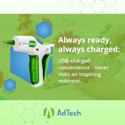 AdTech Project Pro Rechargeable Cordless Hot Glue Gun - Mini Glue Gun includes 10, 4" Artistick Stringless Glue Sticks - Precision Glue Gun with USB Charger - Image 9