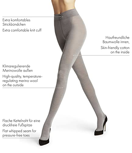 FALKE Women's Softmerino Tights, Thick Warm Breathable, Merino Wool Cotton, Trendy Casual or Dress Stockings, 1 Pair3