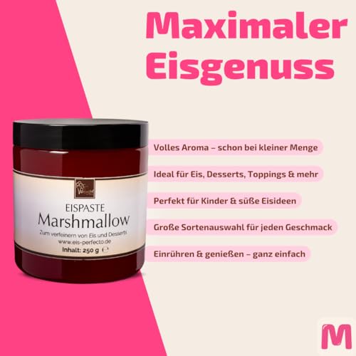 Marshmallow-Eispaste │Eispaste für selbstgemachtes aromatisches Eis │ MEGA GESCHMACK│ Auch super lecker mit Schoko-Chips oder leckeren fruchtigen Variegatos │Inhalt 250 g – Bild 4