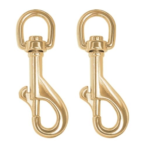 EIHI Mosquetón de Acero Inoxidable, Juego de 2 mosquetones giratorios para Collar de Perro, mosquetón de Acero, mosquetón de Cabeza giratoria