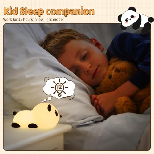 Image of Nursery Night Light 7-Color: Silicone Squishy Nightlights For Kids With Usb Rechargeable Cute Baby Light Decorative Room LED Lamp- Gifts For Children Toddler, White