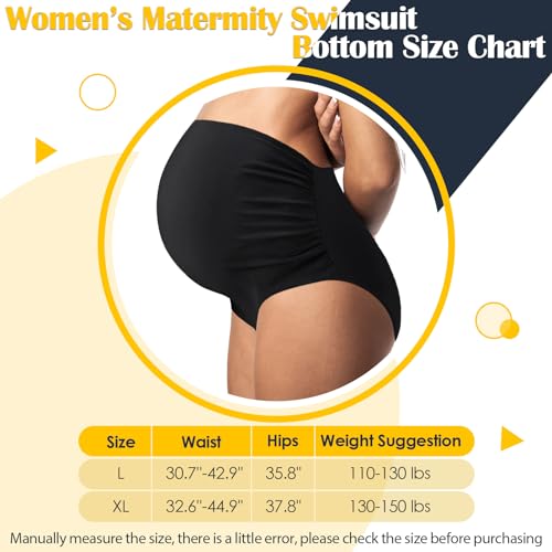 Yahenda 2 Pcs Maternity Swimsuits Bottoms High Waisted Bikini Bottom Women'S Swimwear Bottoms thumb #5