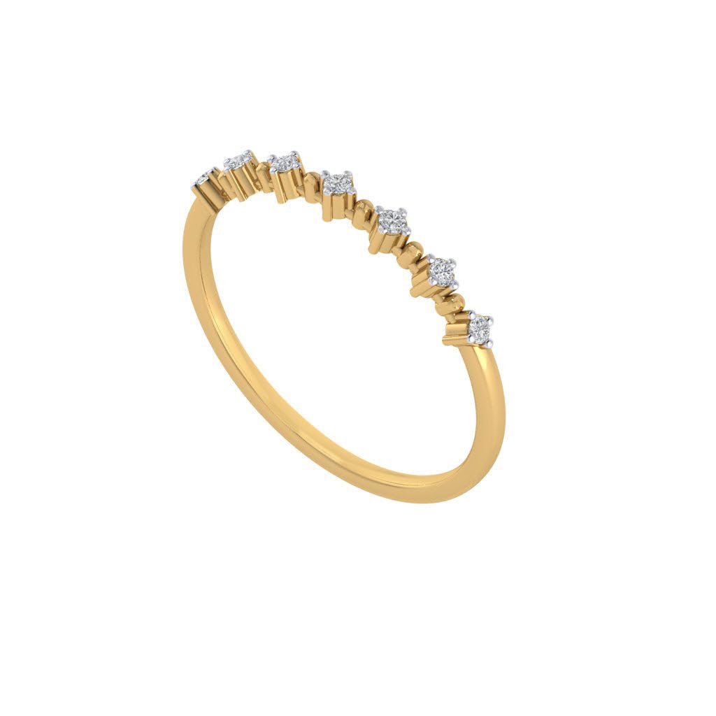 diamtrendz Pure 925 Sterling Silver Band Ring | Gold, Rhodium, Rose Gold Plating Options | Cubic Zirconia American Diamond Ring for Women and Girls | Model RS01490-picture-17