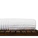 BC BARE COTTON Luxury Hotel & Spa 100% Natural Turkish Cotton Ribbed Channel Pattern Bath Towel (Set of 4), White (852-1501-01)
