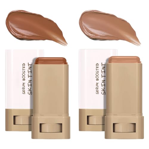 Skin Tint Beauty Balm Serum Boosted Skin Tint Foundation Stick Skin Tint with SPF Tinted Moisturizer Concealer Stick Full Coverage Foundation Face Makeup Foundation Makeup Dewy Finish (#0306)