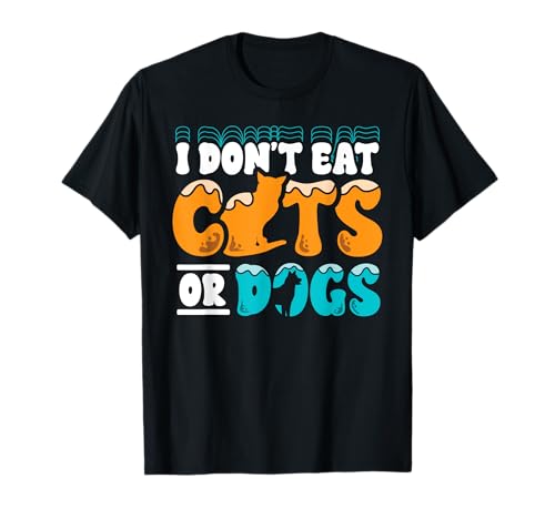 No Como Perros Ni Gatos Divertido Debate Político Amante Camiseta
