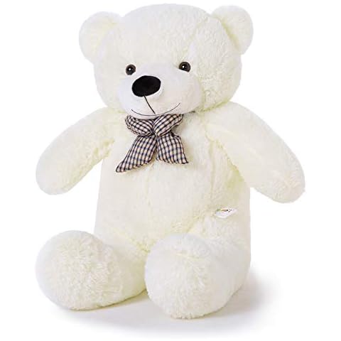 YunNasi 100cm/39 White Giant Cuddly Large Teddy Bear Plush Animal Doll Cover