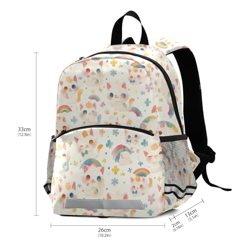 Cute Cartoon Cats Rainbow Childish kids backpack boys chest clip book bags for childrens mochilas escolares para ni?os3