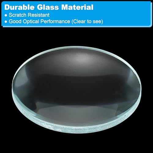 Image of PATIKIL 2 inch (50mm) Focal Length Double Convex Lens, 3 Pcs 30mm Diameter 5mm Height Glass Optically Polished Round Edges Lens for Physics Experiment, Clear