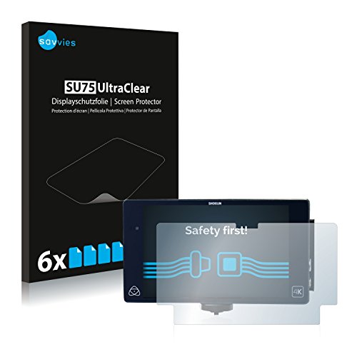 savvies Protector Pantalla Compatible con Atomos Shogun (6 Unidades) Pelicula Ultra Transparente