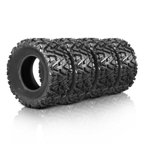TUFFIOM Set of 4 ATV UTV All-terrain Tires 27x9-12 Front & 27x11-12 Rear, 6 PR, Tubeless