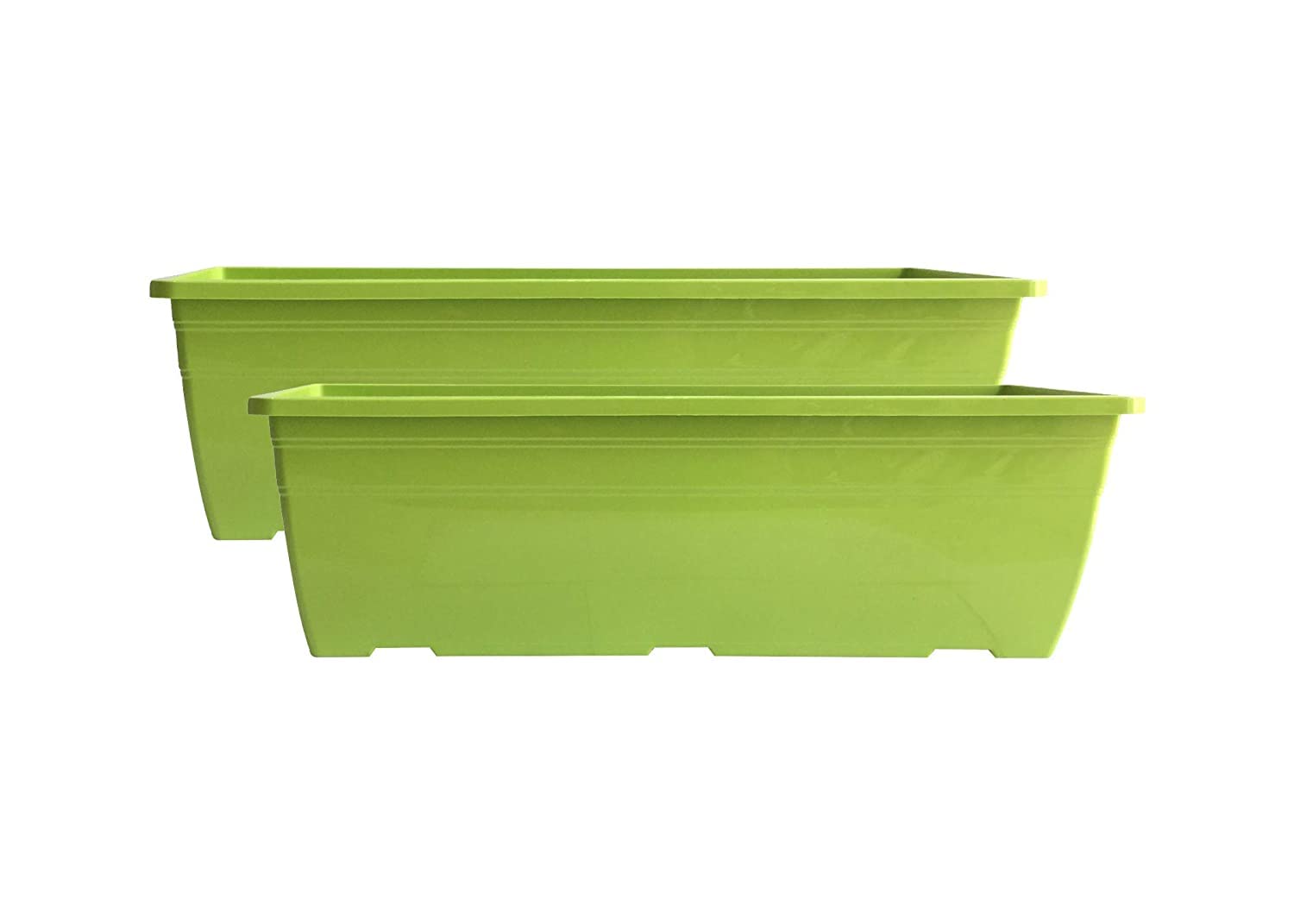 DP Sara Plastic Pot 40cm (5L) Color Warm Lime Set of 2