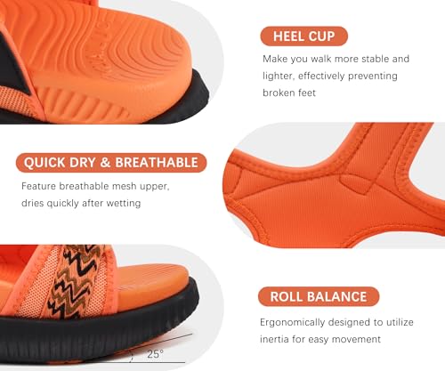 Image of KuaiLu Womens Orthopedic Walking Sandals with Comfortable Arch Support Plantar Fasciitis Relief Summer Outdoor Hiking Sport Recovery Adjustable Strap Athletic Chunky Cushion Shoes