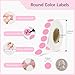 YOULAISHI 1/2 Inch Circle Dot Stickers 1000 PCS Pink Color Coding Thermal Labels Dots Writable Printable Small Round Stickers for Office, Classroom, Inventory, Garage, Organizing Storage