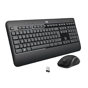 Logitech MK540 Advanced Kabellose Tastatur und Maus Combo für Windows, 2,4 GHz Unifying USB-Empfänger, Sondertasten, 3 Jahre Batterielaufzeit, Für PC, Laptop, Deutsches QWERTZ-Layout – Schwarz