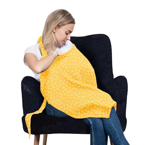 Image of San Francisco Baby Nursing Cover – Breathable Breastfeeding Cover for Nursing, 360° Nursing Cover Up for Breastfeeding, Privacy Nursing Covers, Nursing Blanket for Breastfeeding – Luxury Yellow
