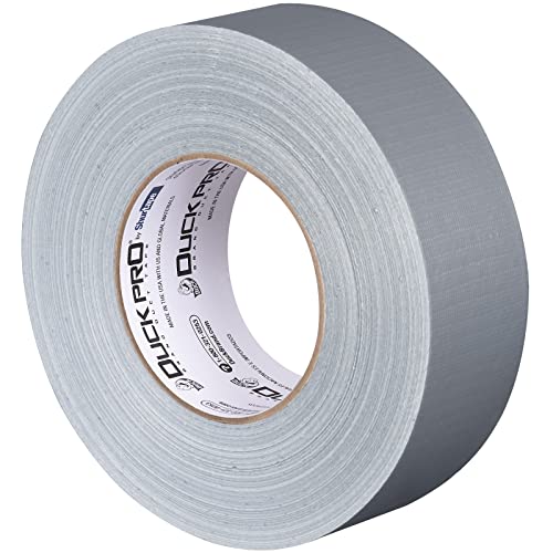 Image of Duck Pro by Shurtape Professional Grade, Industrial Co-Extruded Cloth Duct Tape for Seaming, Splicing, HVAC and Automotive, 48mm x 60yd, 10.0 mil, Silver, 1 Roll (105516)