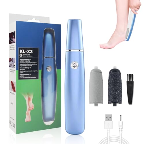 HASAIKA® Eléctrica Pies Quita Durezas, Lima pie Durezas Recargable con puntas de recambio para eliminar los talones secos y agrietados, la piel muerta y los callos