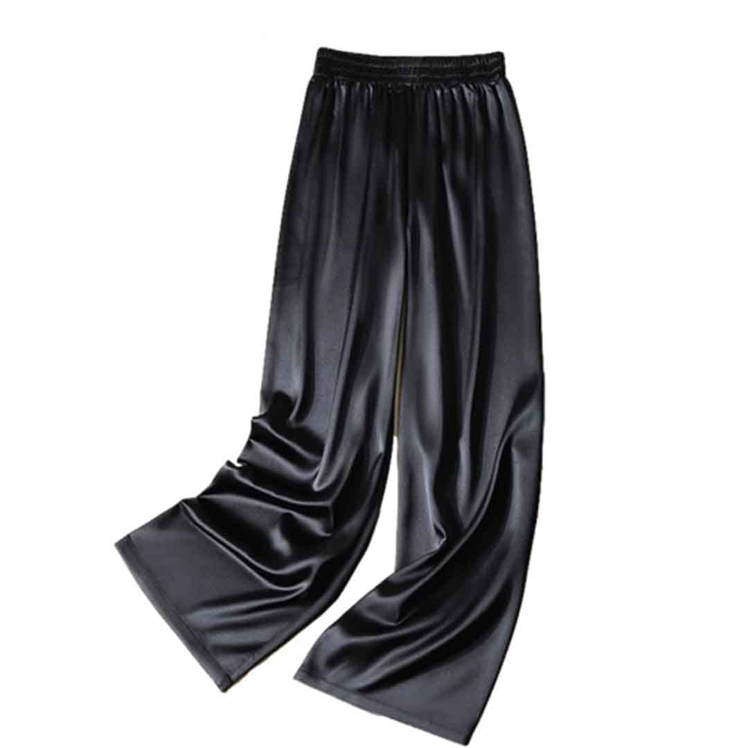 Spring Summer Women Wide-Leg Pants Drape Silk Loose Trousers Thin Casual Harajuku Wide Leg Pants