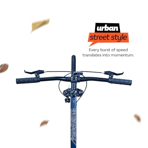Image of FIREFOX Rush 700C Single Speed Hybrid Bicycle for Adult | Blue | Front Suspension | Disc Brake | Alloy Frame: 18 Inches | Ideal Rider Height:5.2 & Above | 98% Pre-Assembled | Ideal for Mens