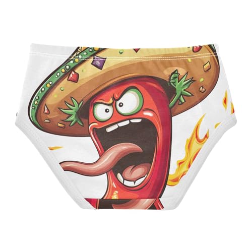 Angry Pepper Little Girl Panties Toddler Underwear Custom Cotton Funny Undies Kids Briefs 2t2