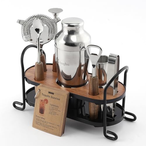 Btuqbu Conjunto de Coqueteleira com Suporte, Kit de Mixologia Bar...