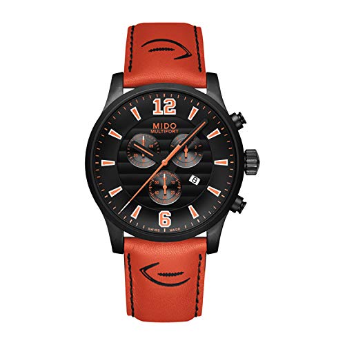 Mido メンズ マルチフォート タッチダウン - M0054173705000 ブラック/ブラックレザー ワンサイズ