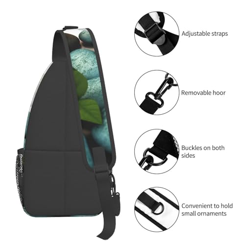 Bolso cruzado Cobblestone Zen Flowers para hombres y mujeres miniatura 5