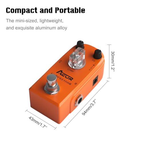 Azor AP-305 Compressor Guitar Effect Pedal Ultimate Comp Pedal Compression Effect Pure Analog thumb #1