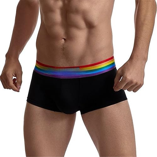Men's Underwear Boxer Briefs Rainbow Wide Belt Men Comfortable underpants Mens Sport Underwear2
