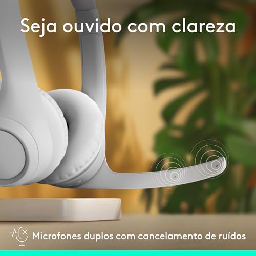 Headset Sem Fio Logitech Zone 300 Com Microfone Flip-to-Mute com Cancelamento de Ruído, Conexão Blue