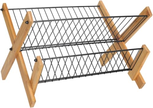 Image of HomeCloud Dish Drying Rack for Kitchen Counter, Stainless Steel Anti-Rust Drainer with Smart Drainage System, Drainboard & Detachable Cutlery Holder. (Black X)