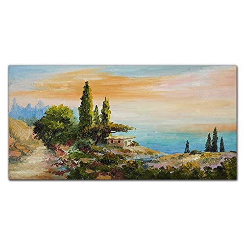Crédence de cuisine 140x70cm en verre trempé adhésif motif sunset