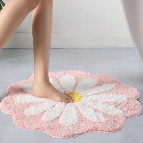 Image of AAZEEM Mat Rugs Non-Slip Abstract Bath Rugs Cute Mat Washable for Tube|Rectangular Door Mat for Home |Drawingroom |Easy Clean Indoor and Outdoor Floor Mat |Super Absorbent |Pink|16 inchx24 inch & 20 inchx32 inch |