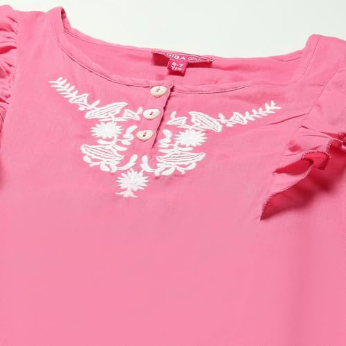 Image of BIBA Girl Cotton Straight Printed Co-Ord Set