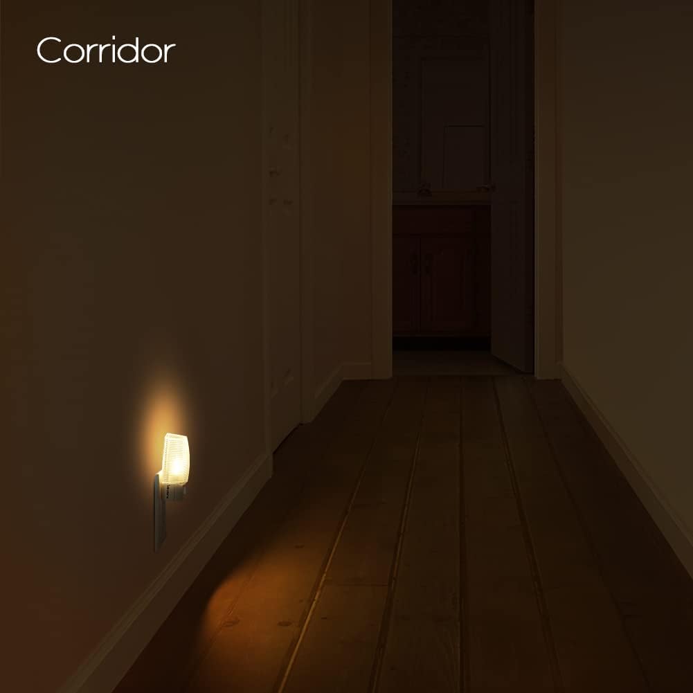 Emotionlite Plug in Night Light, Manual On Off Switch, Warm White LED Nightlight, Kids, Nursery, Bedroom, Bathroom, Hallway, Stairs, Kitchen, UL Listed, 6 Pack