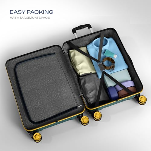 Image of Safari Pentagon Neo 8 Wheels 66Cm Medium Checkin Trolley Bag Hard Case Polypropylene, 360 Degree Wheeling Luggage, Travel Bag, Suitcase for Travel, Trolley Bags for Travel, Sage Green