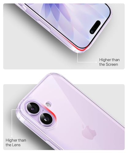 Image of WOW IMAGINE Transparent Back Cover Case for iPhone 17 2025 | Raised Bumps for Full Device & Camera Protection Shockproof TPU Silicone Back Case Mobile Cover - Transparent